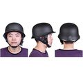 Yescom Dot German Style Motorcycle Half Helmet Open Face Cruiser Chopper Biker Skull Cap Black M