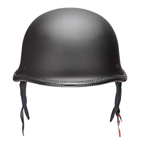 Yescom Dot German Style Motorcycle Half Helmet Open Face Cruiser Chopper Biker Skull Cap Black M