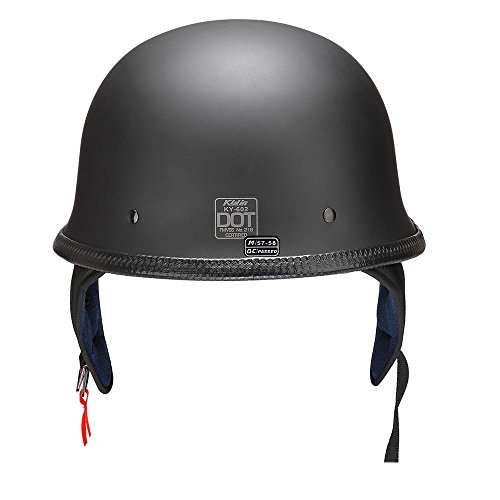 Yescom Dot German Style Motorcycle Half Helmet Open Face Cruiser Chopper Biker Skull Cap Black M