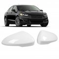 Fydun 2 Pcs Car Rear View Mirror Cover Exterior Wing Protective Cap Side Replacement For Fusion White