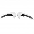 Fydun 2 Pcs Car Rear View Mirror Cover Exterior Wing Protective Cap Side Replacement For Fusion White