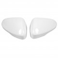 Fydun 2 Pcs Car Rear View Mirror Cover Exterior Wing Protective Cap Side Replacement For Fusion White
