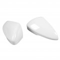 Fydun 2 Pcs Car Rear View Mirror Cover Exterior Wing Protective Cap Side Replacement For Fusion White