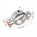 Uxcell Wall Ceiling Mount Pipe Supports 304 Stainless Steel Adjustable Bracket Clamp For 38-40mm 2pcs