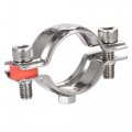 Uxcell Wall Ceiling Mount Pipe Supports 304 Stainless Steel Adjustable Bracket Clamp For 38-40mm 2pcs