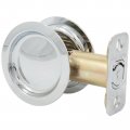 Round Pocket Door Lock Passage Hall Closet Latch 2-3 8 Backset Rcl Polished Chrome By Stone Harbor Hardware 