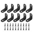 10pcs L-shaped Brackets Corner Brace 1 18 X1 X0 63 Shelf Bracket Right Angle For Wood Shelves Furniture 30x30x16mm Black 