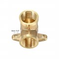 Uxcell Brass Pipe Fitting 90 Degree Drop Ear Elbow G1 2 Female X 2pcs