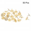 Uxcell Upholstery Nails Tacks 11mmx10mm Flat Head Furniture Gold Tone For Sofa Headboards 50 Pcs