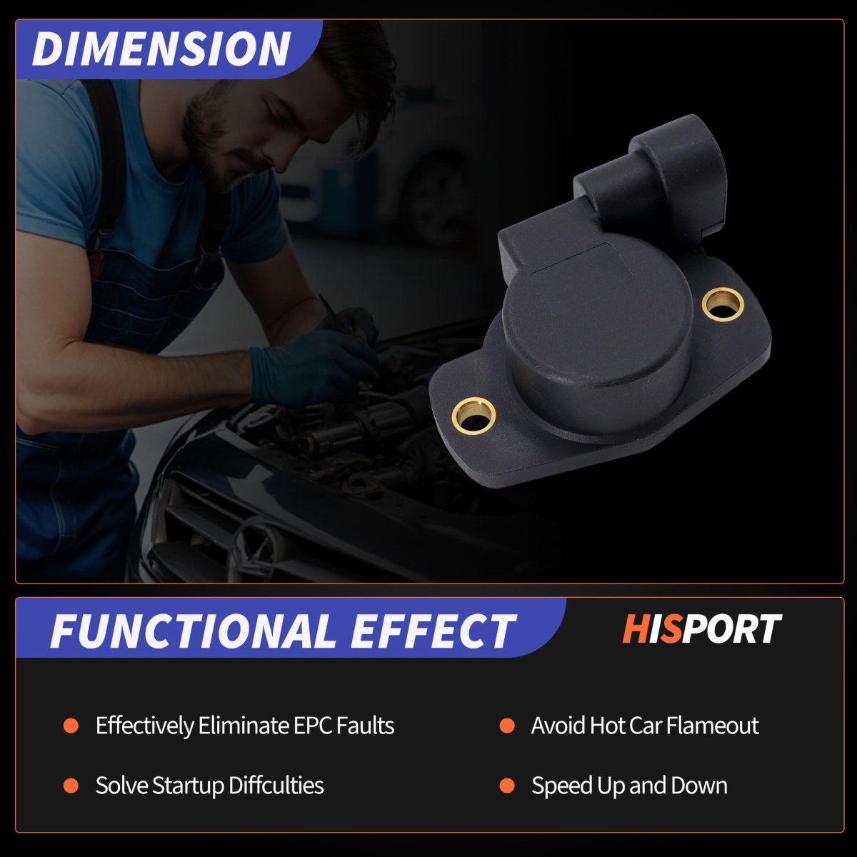 Mc1414 Throttle Position Sensor Tps For Harley Davidson Softail Deuce Efi Fxstdi 2001 2005 Replaces 7701204055 Road Glide