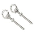 M4 50 3 16 X1 97 Stainless Steel Eye Bolts Threaded Screw Eyebolt Shoulder Ring With Nuts Washers For Lifting Hanging 2 Set 