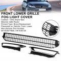 Topteng Front Lower Grille Fog Light Cover Grill Fit For Vw Passat 2012-2015