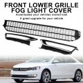 Topteng Front Lower Grille Fog Light Cover Grill Fit For Vw Passat 2012-2015