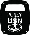 Jeeptails Navy Master Chief S Anchor Tail Lamp Light Covers For Jeep Cj Or Yj And Tj Wranglers Black Set Of 2
