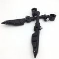 Smt Motorcycle Black Long Angled Adjustable Peg Mounting Kit Stiletto Shape Footrest For V-star Roadstar Suzuki Boulevard With