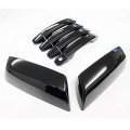 Ghxsport Ultra Finish Glossy-black Series 2pcs Top Half Mirror Covers 8pcs Handle For 2014-2019 Chevrolet Silverado Gmc Siera 