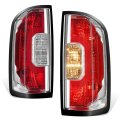 Auto Dynasty Tail Lights Assembly Rear Lamps For 2015-2022 Gmc Canyon Driver And Passenger Side Chrome Housing Red Clear Lens 