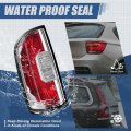 Auto Dynasty Tail Lights Assembly Rear Lamps For 2015-2022 Gmc Canyon Driver And Passenger Side Chrome Housing Red Clear Lens