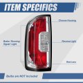 Auto Dynasty Tail Lights Assembly Rear Lamps For 2015-2022 Gmc Canyon Driver And Passenger Side Chrome Housing Red Clear Lens