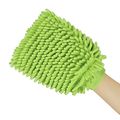 Utowels Microfiber Premium Extra Large Chenille Wash Mitts 1 Thick Towel Green Mitt 