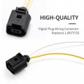 Hoypeyfiy Female Electrical Harness Connector 2 Pin Pigtail Plug Replacement For Jetta Golf Mk4 Mk5 Beetle 1j0973702
