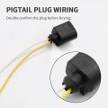 Hoypeyfiy Female Electrical Harness Connector 2 Pin Pigtail Plug Replacement For Jetta Golf Mk4 Mk5 Beetle 1j0973702