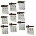 Hqrp 10-pack Ba15s Bayonet Base 9 Leds Smd 5050 Led Bulb Cool White Replacement For 1141 1156 Jayco Rv Interior Porch Lights