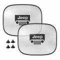 Ipick Image For Jeep Grill Logo Car Side Window Mesh Sun Shades Baby Children Uv Protection 2 Pack