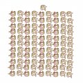 Uxcell 100 Pcs 18mm Spring Band Type Action Fuel Hose Pipe Air Clamp Bronze Tone
