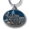Siskiyou Kr47 Steam Locomotive Antiqued Key Chain Grey 