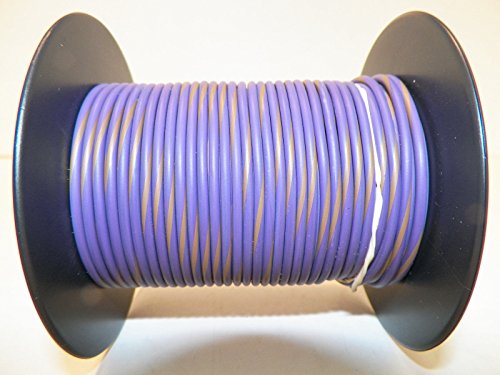 Violet Brown Striped 18 Ga Awg Gxl Wire 100 Spool For Automotive Truck Motorcycle Rv General Purpose Copper 94 O D Abrasion
