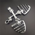 Xkh Group Motorcycle Chrome Long Angled Adjustable Peg Mounting Kit U Shape Footrest Foot Pegs For V-star Roadstar Suzuki