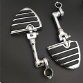 Xkh Group Motorcycle Chrome Long Angled Adjustable Peg Mounting Kit U Shape Footrest Foot Pegs For V-star Roadstar Suzuki