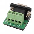 Aexit Db9 Rs232 Audio Video Accessories Double Row Serial Female Adapter Plate 4 Position Terminal Connector Signal Module With