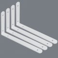 Alise Floating Shelf Brackets White For Shelves Heavy Duty L Wall Corner Brace Stainless Steel Joint Angle Bracket Wooden Board 