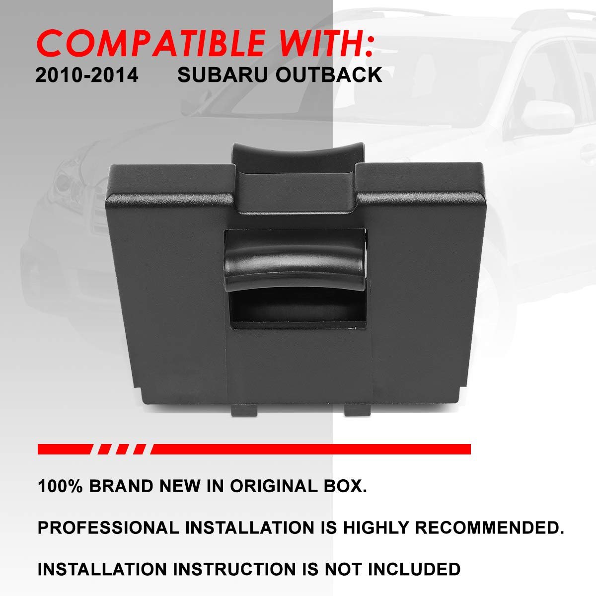 Auto Dynasty Oe Style Matte Black Front Seat Center Console Cup Holder Insert Divider Replacement For Subaru Outback Legacy