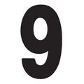 Factory Effex 4 Pro Numbers 9 Black 