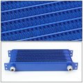 Auto Dynasty Universal Blue Aluminum 10-row Engine Oil Cooler Filter Relocation Kit