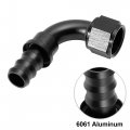 X Autohaux 2pcs 6061 Aluminum An12 90 Degree Push Lock Hose Fitting End For Car Fuel Line