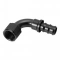X Autohaux 2pcs 6061 Aluminum An12 90 Degree Push Lock Hose Fitting End For Car Fuel Line