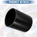 Uxcell 5 Id 6 Length 4-ply Reinforced High Temp Straight Coupler Silicone Reducer Hose Black For Car Intercooler Intake Piping