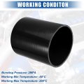 Uxcell 5 Id 6 Length 4-ply Reinforced High Temp Straight Coupler Silicone Reducer Hose Black For Car Intercooler Intake Piping