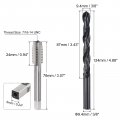 Uxcell Tap And Drill Bit Set 7 16-14 Unc Thread 3 8 9 Black Oxide Twist Straight Flute Tapping Threading Repair Tool Kit