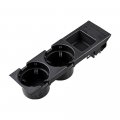 Combo Center Console Synthetic Leather Lid Armrest Cover Car Drink Cup Holder Coin Tray Storage Box For 99-04 E46 Black