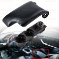 Combo Center Console Synthetic Leather Lid Armrest Cover Car Drink Cup Holder Coin Tray Storage Box For 99-04 E46 Black