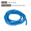 Uxcell U Channel Edge Trim 6 5ft Length Rubber Guard Seal Strip Protector Fit For 1-2mm 13 64 W X 9 32 H Teal Blue
