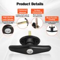 Matching Set T Handle Lock Replacement Kit For Truck Camper Shell Cap And Tonneau Covers L R Pair With 4 Keys Dust Alloy Steel