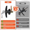 Matching Set T Handle Lock Replacement Kit For Truck Camper Shell Cap And Tonneau Covers L R Pair With 4 Keys Dust Alloy Steel