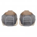 Autokay Driver And Passenger Bottom Leather Seat Cover Tan Ford F150 Lariat 2001-2003 Front Car Covers For Seats