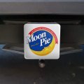 Moonpie Logo Tow Trailer Hitch Cover Plug Insert For 2 Receivers Heavy Duty Black Abs Plastic With Uv Resistant Resin Top 3 X